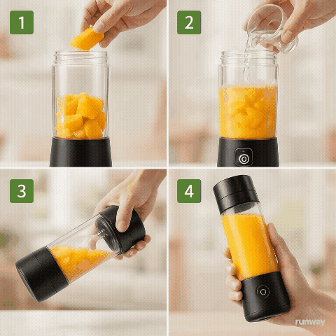 Portable Juicer -  Smoothie Maker, Multicolor